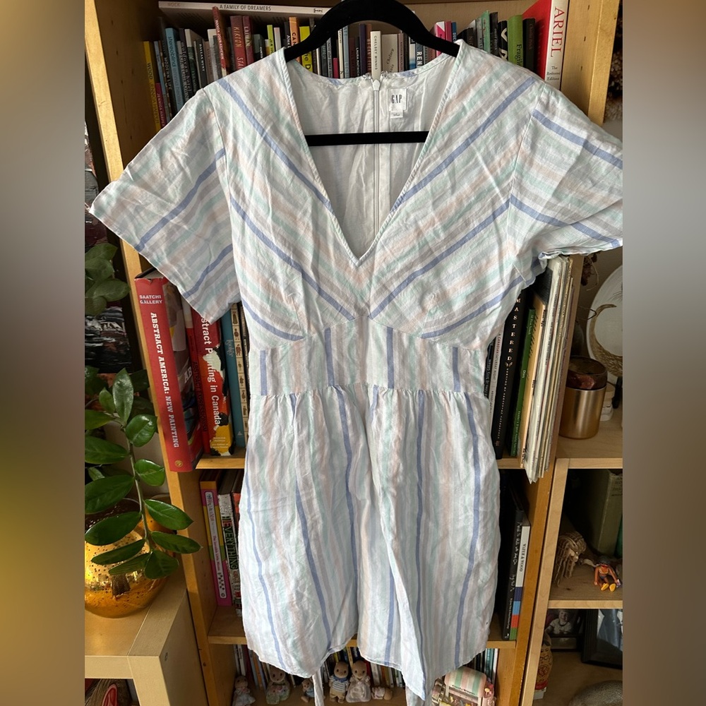 Pastel Stripe Linen/Cotton Dress